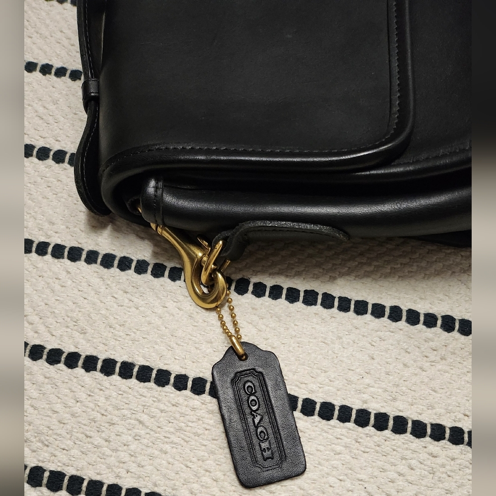 Vintage Coach Court Turnlock 9870 Leather Bag Black - Picture 13 of 13